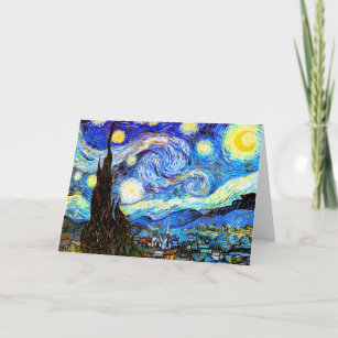 Cartão Van Gogh Starry Night Fine Art