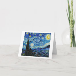 CARTÃO VAN GOGH "STARRY NIGHT" OBRIGADO POR TER UMA CARTÃ