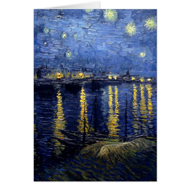 Cartão Van Gogh Starry Night Over Rhone (Frente)