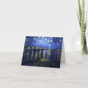 Cartão Van Gogh Starry Night Over The Rhone Note Card