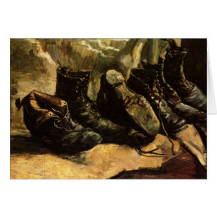 Cartão Van Gogh; Três pares de sapatos, do vintage vida