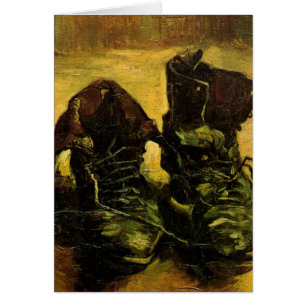 Cartão Van Gogh Um par de Calçados, Vintage Ainda Arte d
