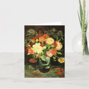 Cartão Van Gogh Vase with Carnations