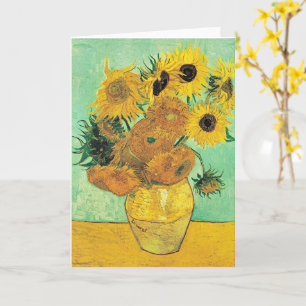Cartão Van Gogh - Vaso com 12 Girassóis