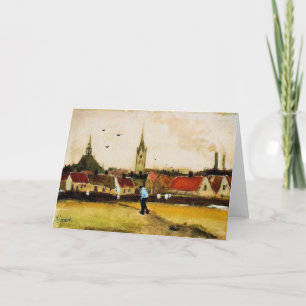 Cartão Van Gogh - Vista da Haia com a Nova Igreja,