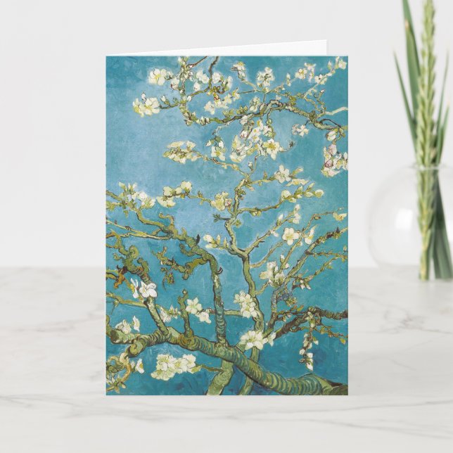Cartão Van Gogh's Almond Blossoms Classic Impressionism (Frente)