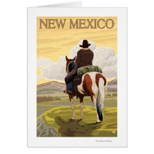 Cartão Vaqueiro (vista da parte traseira) New mexico