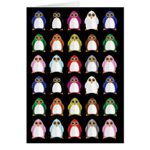 Cartão Variedade de pinguim (2)
