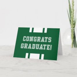 Cartão Varsity Congrats Graduate Cor Varsitiana Editável