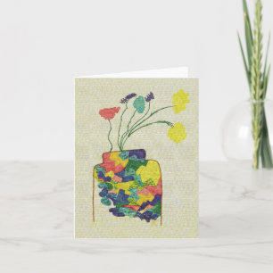 Cartão Vase com Flores - Notecard