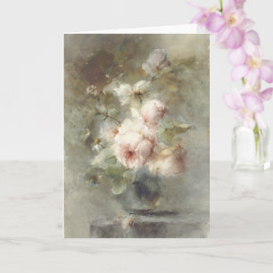 Cartão Vase com rosas 