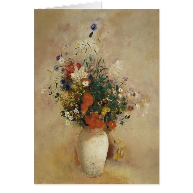 Cartão Vase das Flores, Odilon Redon Fine Art (Frente)