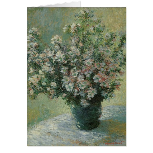 Cartão Vase das Flores por Claude Monet (Frente)