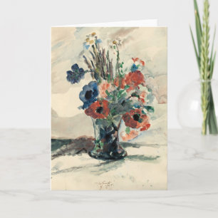 Cartão Vase mit Blumen   Lovis Corinth