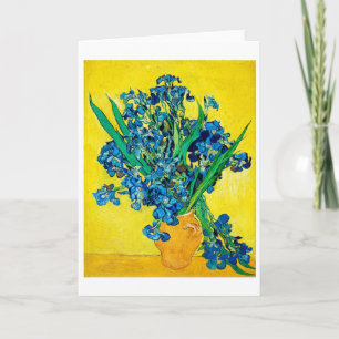 Cartão Vase with Irises, Van Gogh