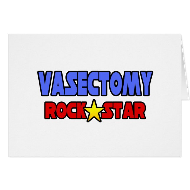 Cartão Vasectomy Rock Star (Frente Horizontal)