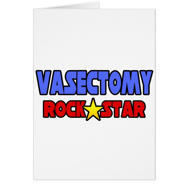 Cartão Vasectomy Rock Star (Frente)