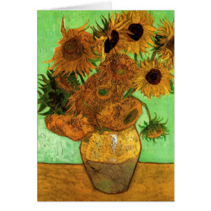 Cartão Vaso com Doze Girassóis por Vincent van Gogh