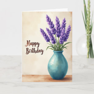 Cartão Vaso de Flores de Aniversário Card