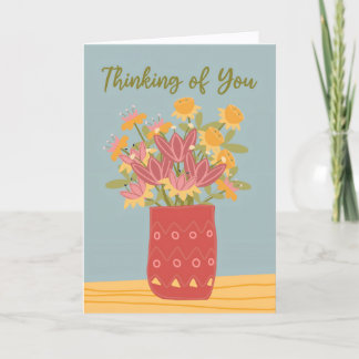 Cartão Vaso de Flores Pensando em Você