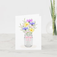 Vaso de Flores Silvestres da Primavera em Jarrinha