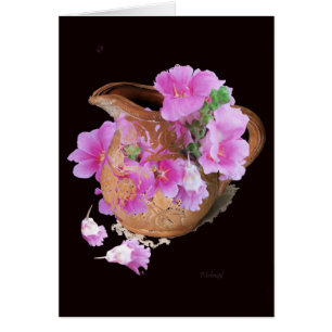 Cartão Vaso e flores