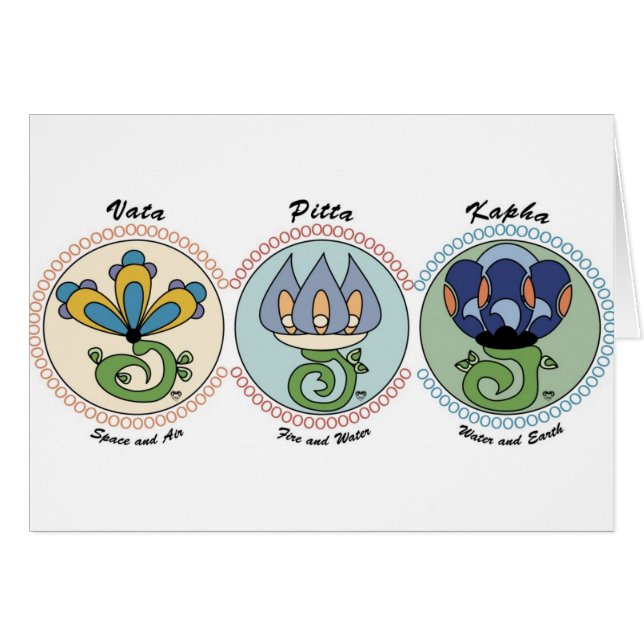 Cartão Vata-Pitta-Kapha (Frente Horizontal)
