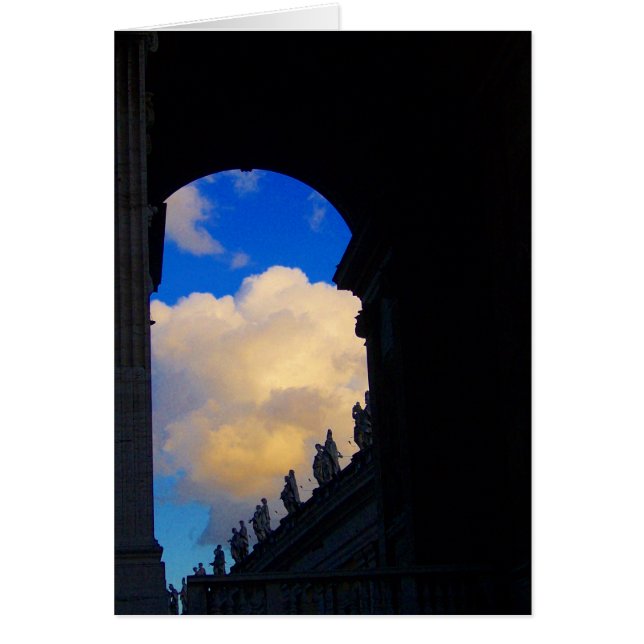 Cartão vaticano com nuvens (Frente)