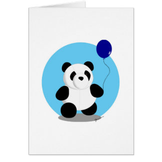 Cartão vazio - azul da panda