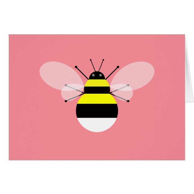 Cartão Vazio da abelha (Frente Horizontal)