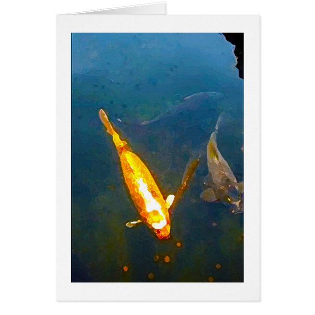 Cartão vazio da arte tímido da lagoa de peixes (Frente)