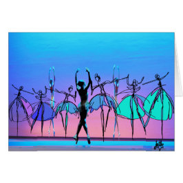 Cartão vazio da bailarina