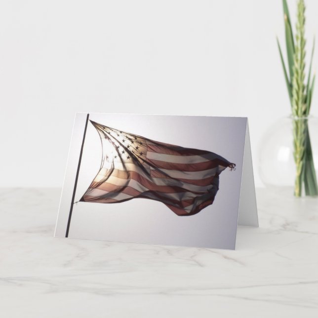 Cartão vazio da bandeira americana (Frente)