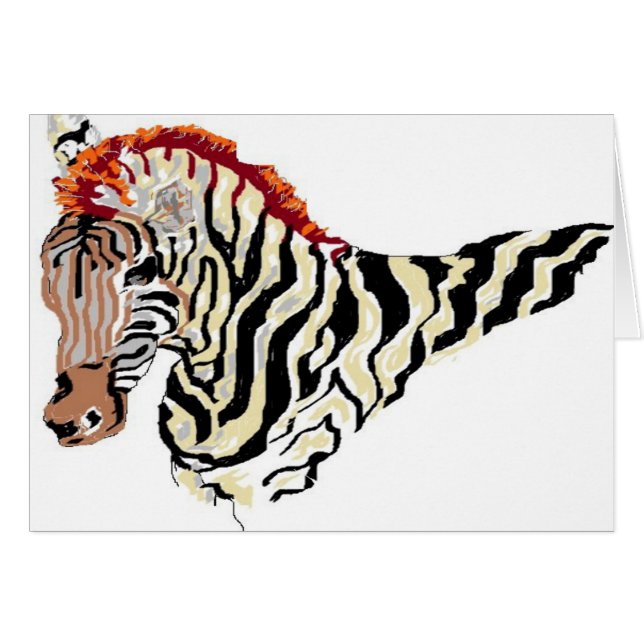 Cartão Vazio da placa de anotação/Zebra (Frente horizontal)