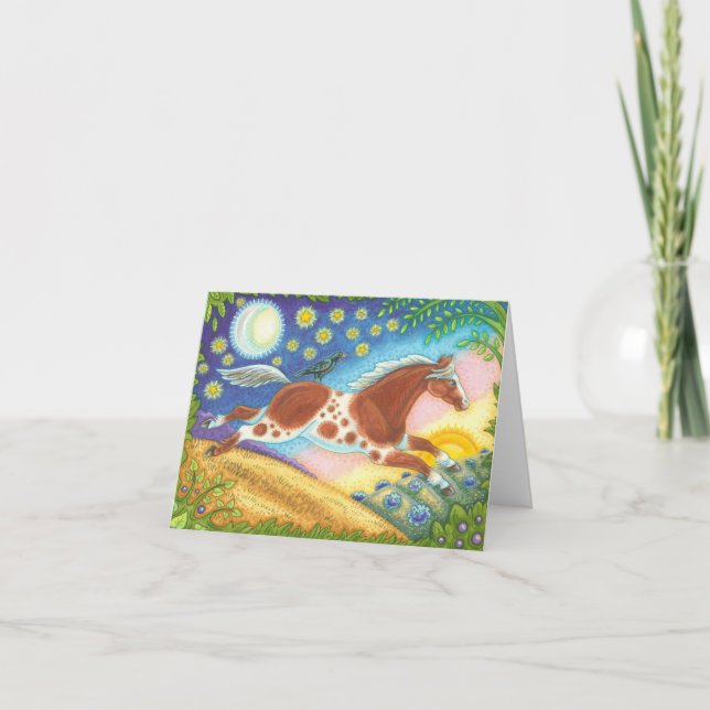 Cartão Vazio DA PLACA DE NOTA DE HORSE DE MUSTANG WILD Fo (Frente)