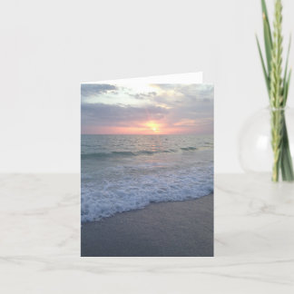 Cartão vazio da praia do por do sol de Florida