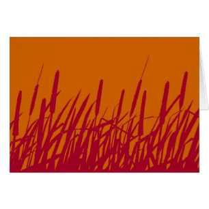 Cartão vazio da silhueta dos Cattails