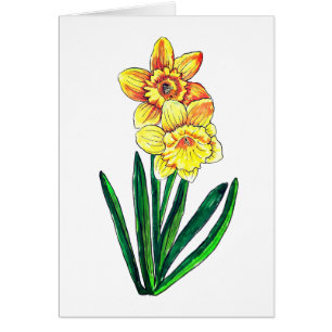 Cartão Vazio Daffodils