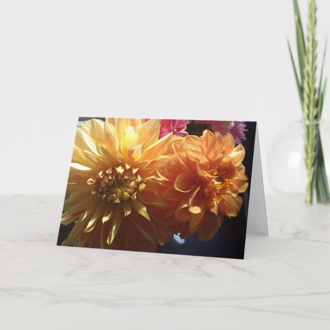 Cartão vazio - dálias (Frente)