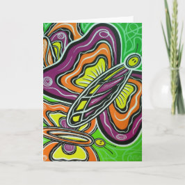 Cartão vazio das borboletas felizes