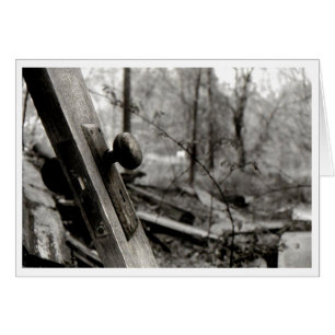 Cartão vazio de botão de porta