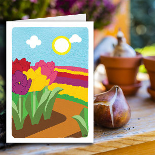 Cartão Vazio de Campo de Tulip