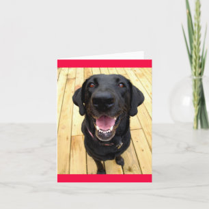 Cartão Vazio de Cão Negro Labrador Retriever Puppy Noteca