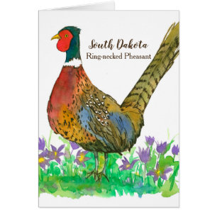 Cartão Vazio de Faisão Necesante do Dakota do Sul