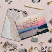 Vazio de Fotografia Sunset com Serenity Prayer Pin