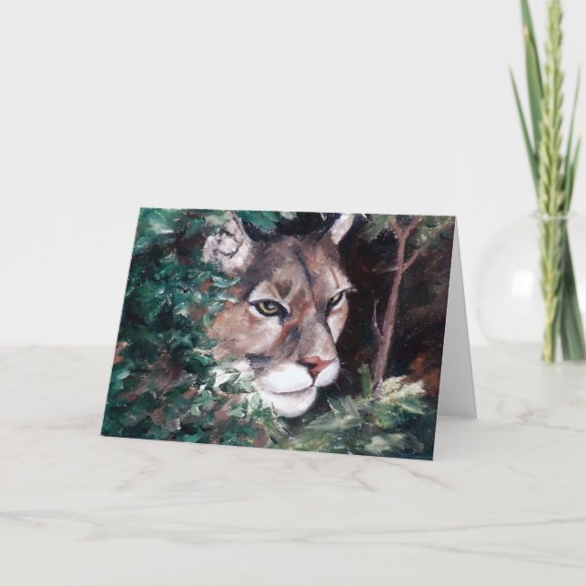 Cartão vazio de observação do puma (Frente)