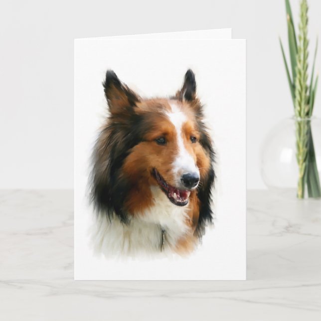 Cartão vazio de Sheltie (Frente)