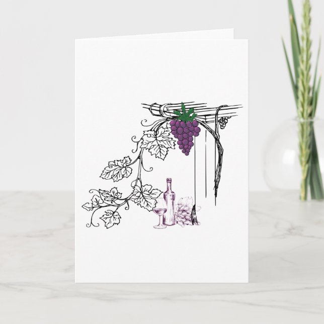 Cartão Vazio De Vinhos (Frente)