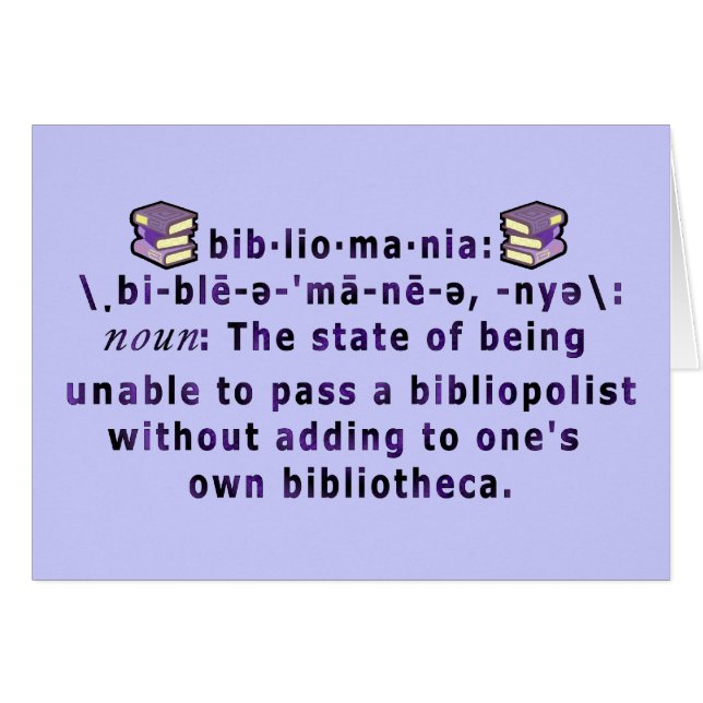 Cartão vazio do Bibliomania (Frente Horizontal)