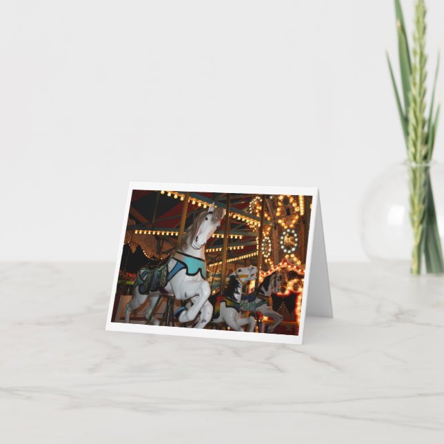 Cartão vazio do cavalo do carnaval (Frente)